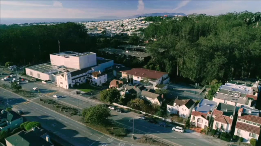Aerial view of the West Portal Lutheran campus area